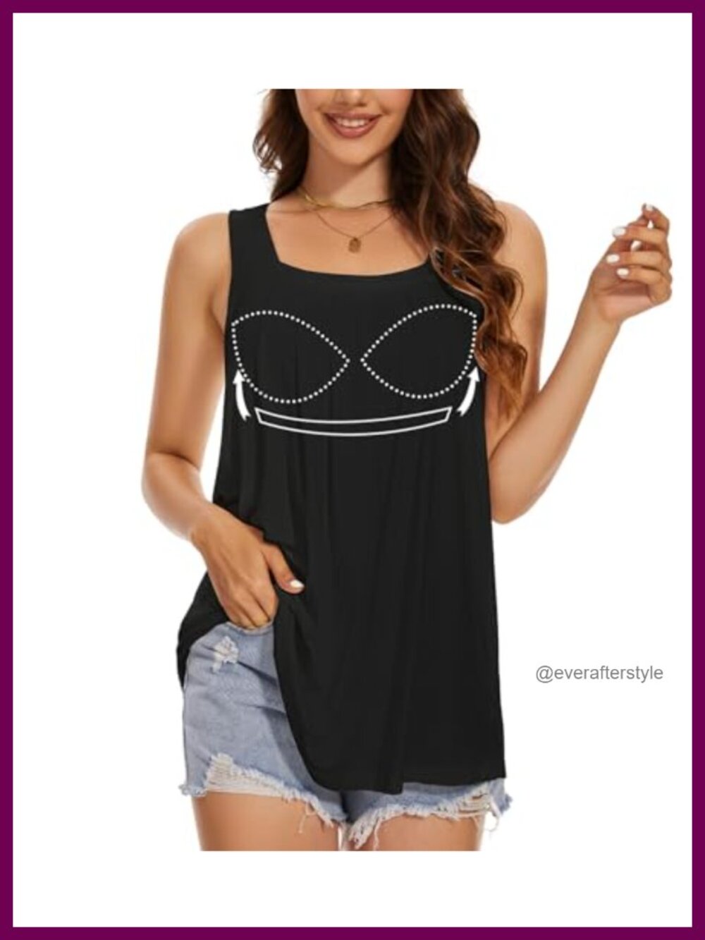 Women's Sleeveless Tank Top with Built in Bra Padded Cami Adjustable Strap